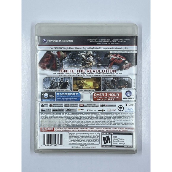 PS3 Assassin's Creed III Sony PlayStation 3 4 Bonus Missions - Picture 2 of 3